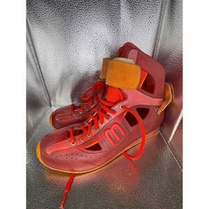 Melissa Grendene Red Orange Jelly High Top Cutout Cage Sneakers Womens 9